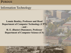 Information Technology - Purdue Computer Science
