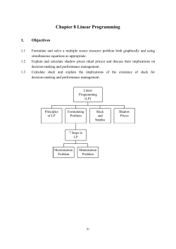 Chapter 8 Linear Programming