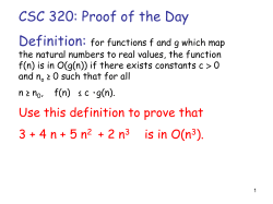 CSC 320: Lecture 3