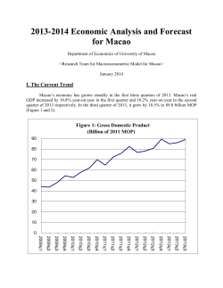 2009 &ndash; 2010 Economic Analysis and Forecast for Macao