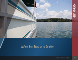 Let Your Boat Stand on its Own Feet PONTOON LEGS