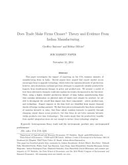 Does Trade Make Firms Cleaner? Theory and