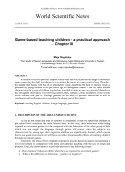Game-based teaching children - a practical
