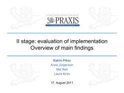 Tarmo Kalvet Poliitikauuringute Keskus PRAXIS