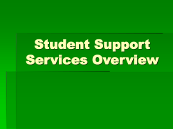 Student Support Services Overview - South Burlington School District