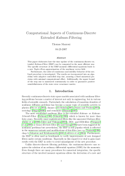 Computational Aspects of Continuous-Discrete