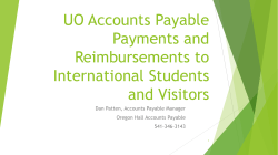 UO Accounts Payable Payments and