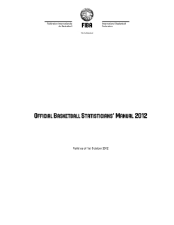 OFFICIAL BASKETBALL STATISTICIANS`MANUAL 2012