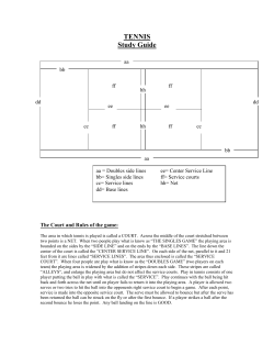 TENNIS Study Guide