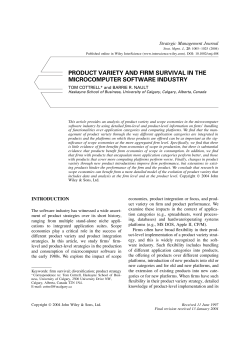 Product variety and firm survival in the microcomputer software