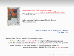 Garside germs for YBE structure groups, and an extension of Ore`s