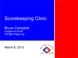 Scorekeeping Clinic Presentation