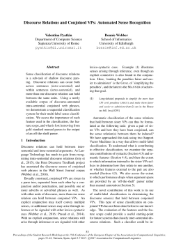 Discourse Relations and Conjoined VPs: Automated Sense