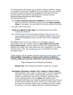 This final project will require you to gather research material