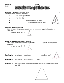 Isosceles Triangle Theorem