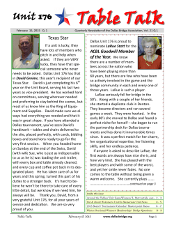 Table Talk - ACBL District 16