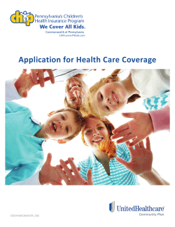 PA CHIP Application form.indd - UnitedHealthcare Community Plan