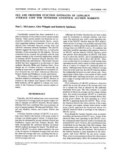 OLS AND FRONTIER FUNCTION ESTIMATES OF LONG
