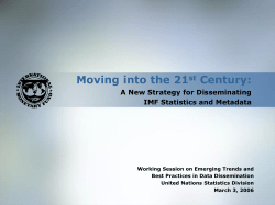 Moving into the 21st Century: A New Strategy for Disseminating IMF