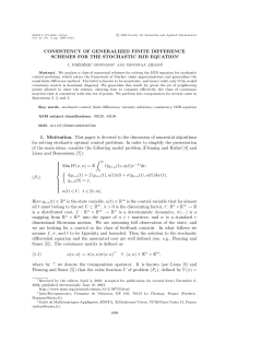 CONSISTENCY OF GENERALIZED FINITE DIFFERENCE