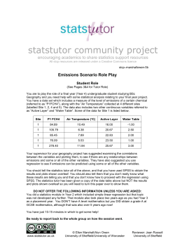 Emissions Scenario Role Play