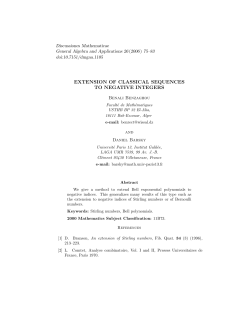 EXTENSION OF CLASSICAL SEQUENCES TO NEGATIVE INTEGERS