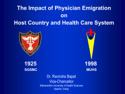 The Impact of Physician Emigration on Host Country and Health