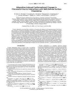 Adsorption-Induced Conformational Changes in Fibronectin Due to