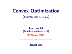 Convex Optimization