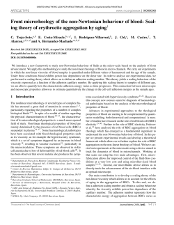 ing theory of erythrocite aggregation by aging