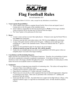 Flag Football Rules - Total Sports Experience