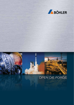 open die forge - BOHLER Edelstahl