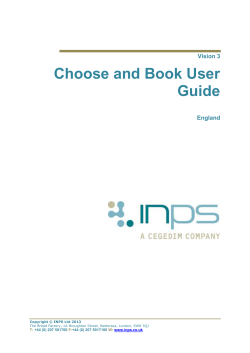 Choose and Book Guide