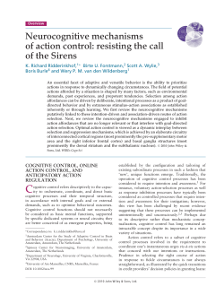 Neurocognitive mechanisms of action control