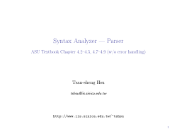 Syntax Analyzer Parser