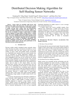 Distributed Decision Making Algorithm for Self-Healing