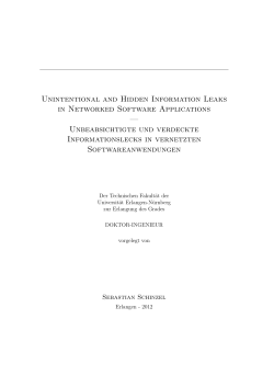 Unintentional and Hidden Information Leaks in Networked