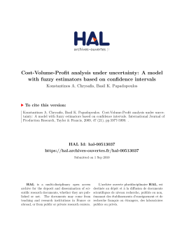 Cost-Volume-Profit analysis under uncertainty: A model with