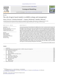 The role of agent-based models in wildlife ecology