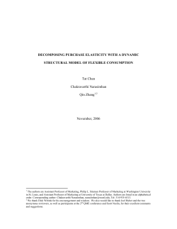 Decomposing Purchase Elasticity with A Dynamic Structural Model