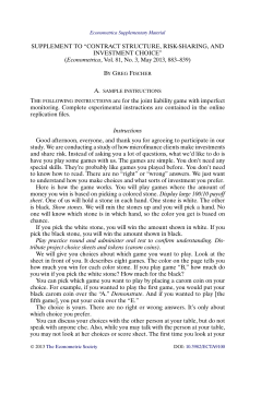 Contract Structure, Risk-Sharing, and Investment Choice