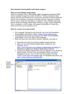 Madison Library`s New Hampshire Downloadable Audio Books
