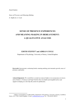 sense of presence experiences and meaning-making in