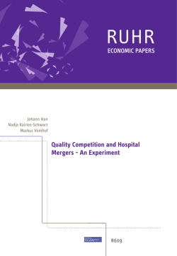 Quality Competition and Hospital Mergers