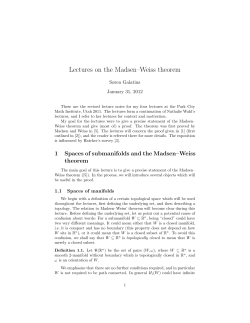 Lectures on the Madsen&ndash;Weiss theorem