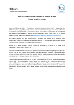 Three ICS Companies Join BSCI as Cooperation Continues