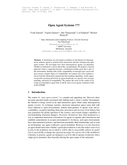 Open Agent Systems - RMIT Research Repository