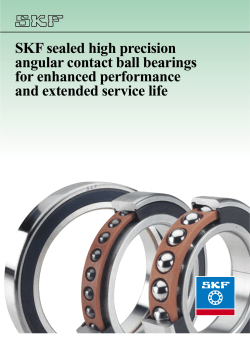 SKF sealed high precision angular contact ball bearings