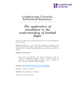The application of simulation to the understanding of football ight