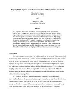 Property Rights Regimes, Technological Innovation, and Foreign